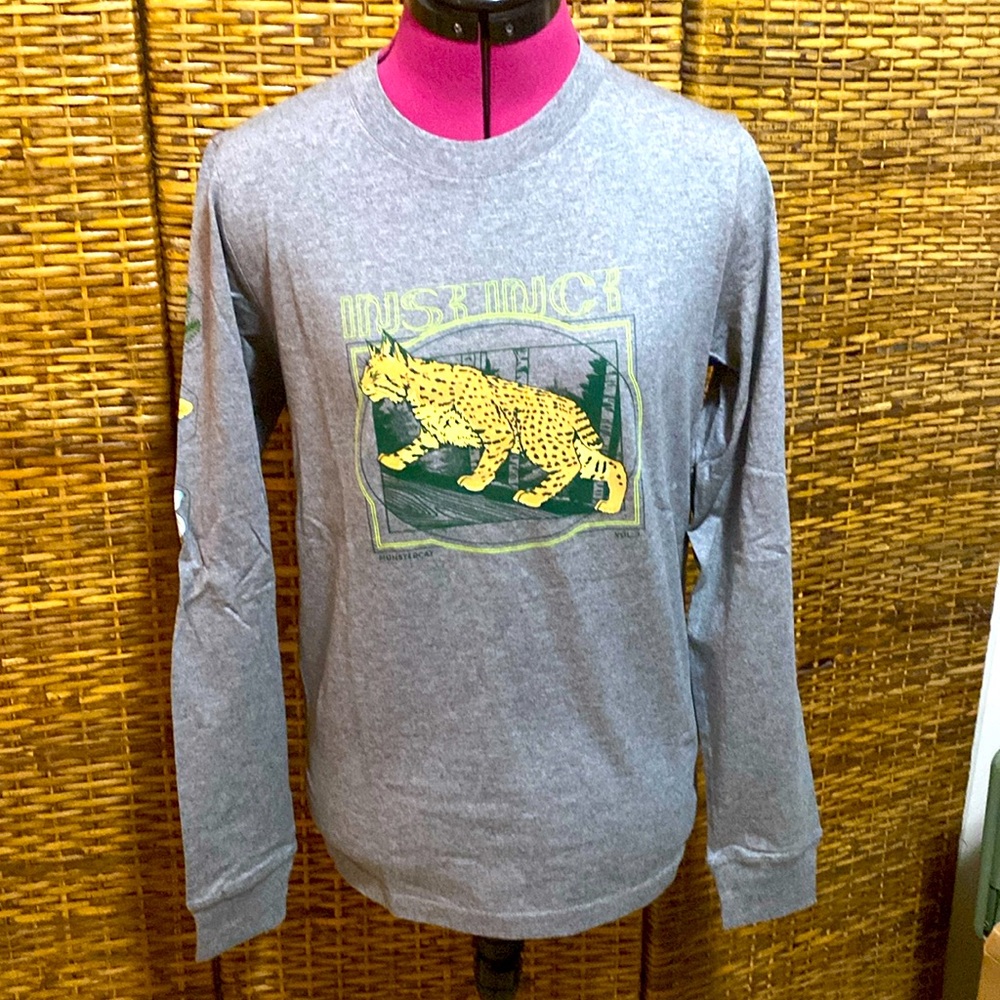 New in package Monstercat bobcat Gray Long Sleeve Tee S